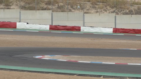Kart cars running in a race karts