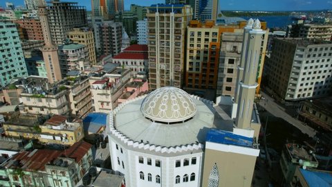 Aerial view of al Jumaa mosque in Dar es salaam