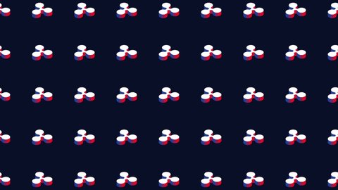 Isometric Symbols Cryptocurrency Ripple Animated Pattern Stock Footage ...