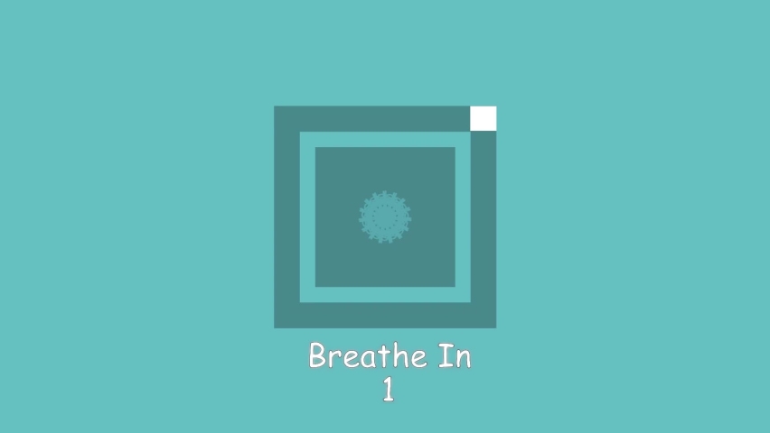 4 Sec Square Breath Meditation Exercise for Anxiety Looped Animation Royalty-Free Stock Footage #1089270143