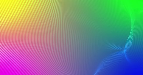 Abstract White Particles Wave Background . 4K And Loop Particles Wave. Gradient red blue yellow pink motion Background. 