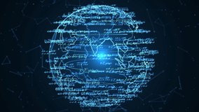 4K 3D Seamless loop Globe earth flies through white math formulas on black background. Math calculations functions equations. Matrix made up of formulas. Abstract cognitive process concept. - Powered by Shutterstock - Get 15% off with code: PIKWIZARD15