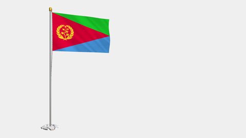 A loop video of the entire Eritrea flag swaying in the wind.