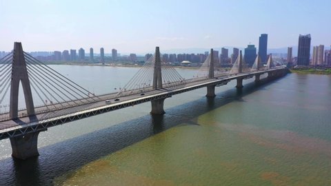 Aerial photography of Nanchang city scenery in Jiangxi