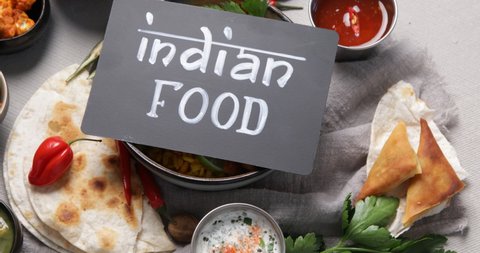 Indian food, view from above
