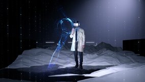 Future Technology Concept- Design Engineer works using Modern Augmented Holographic Technology Scientist wear AR Headset Smart AR VR Glasses Facility Maintenance Analysis. AI Development - Powered by Shutterstock - Get 15% off with code: PIKWIZARD15