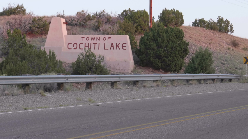 This is a shot of the welcome to cochiti lake sign in NM. Shot on a GH5