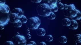 rising water bubbles against dark background  - abstract background 