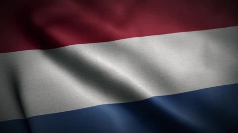 Seamless loop animation of the Netherlands flag