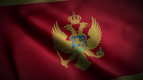 Seamless loop animation of the Montenegro flag