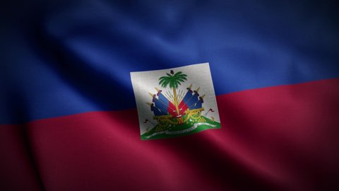 Seamless loop animation of the Haiti  flag