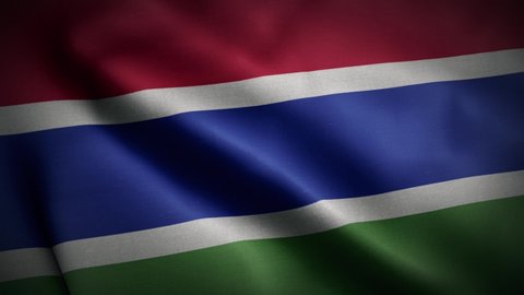 Seamless loop animation of the Gambia flag