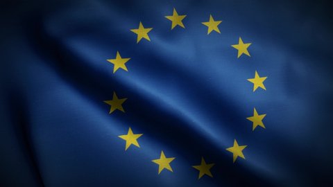 Seamless loop animation of the European Union  flag