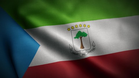 Seamless loop animation of the Equatorial Guinea flag