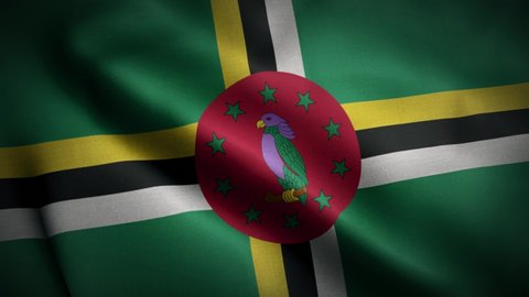 Seamless loop animation of the Dominica flag