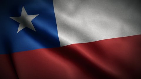 Seamless loop animation of the Chile flag