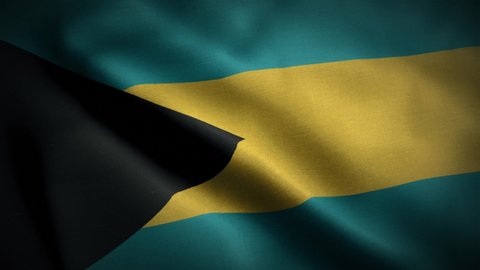 Seamless loop animation of the Bahamas flag