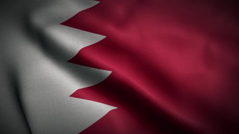 Seamless loop animation of the Bahrain Flag 