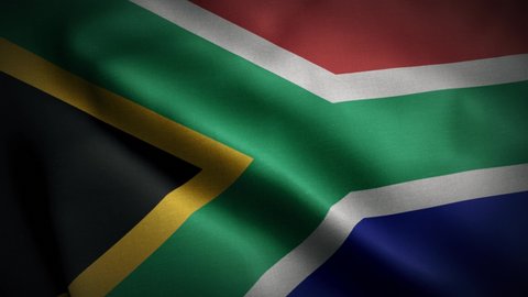 Seamless loop animation of the South Africa  flag