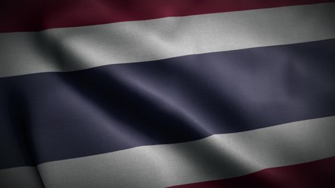 Seamless loop animation of the Thailand flag