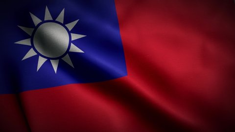 Seamless loop animation of the  Taiwan flag