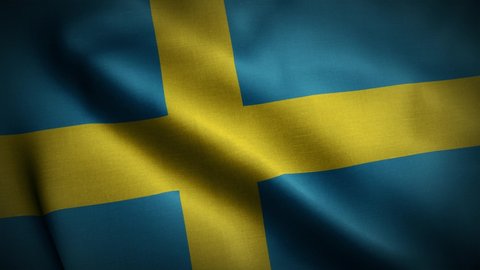 Seamless loop animation of the Sweden flag