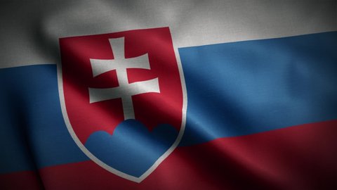 Seamless loop animation of the Slovakia flag