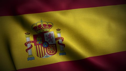 Seamless loop animation of the Spain flag