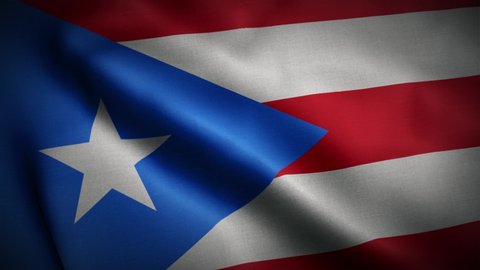 Seamless loop animation of the  Puerto Rico flag