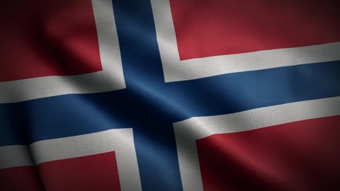 Seamless loop animation of the Norway flag