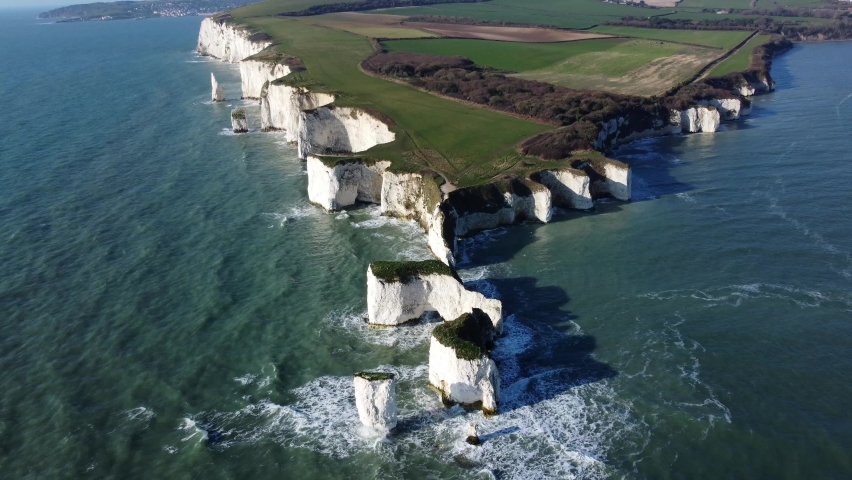 Old Harry Rocks pull back away