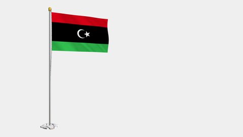 A loop video of the entire Libya flag swaying in the wind.