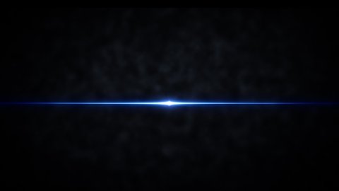Blue center flash lights optical lens flares shiny animation art with smoke flow up on black background loop. 4K natural lighting lamp rays effect dynamic blue bright vdo for overlay your project. Fla