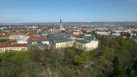Olomouc, Olomouc Region, Czech Republic. Aerial view on the Hradisko Monastery. Olomouc. Czech Republic.