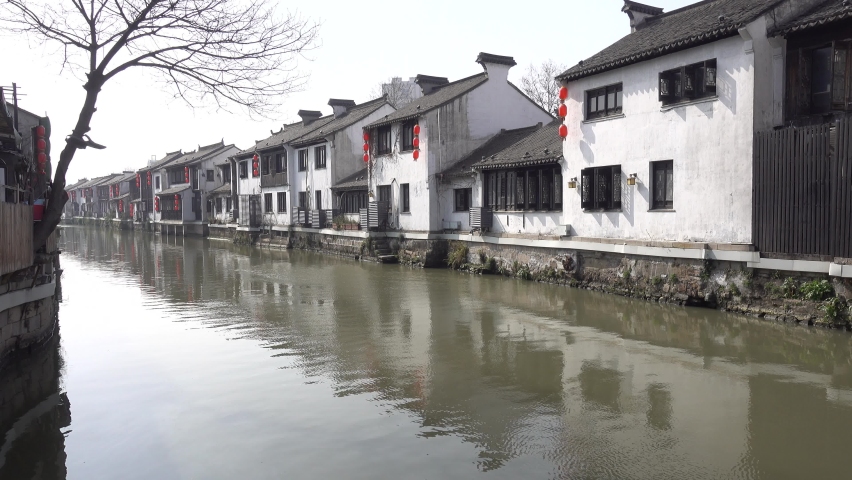 Nanchangjie ancient town and river in Wuxi, Jiangsu, China