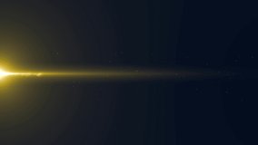 4k animation of dynamic flash light leaks turning optical lens flares particles. Swarming around a glowing light like dust. spotlight against a dark background with space for titles, text or logos.