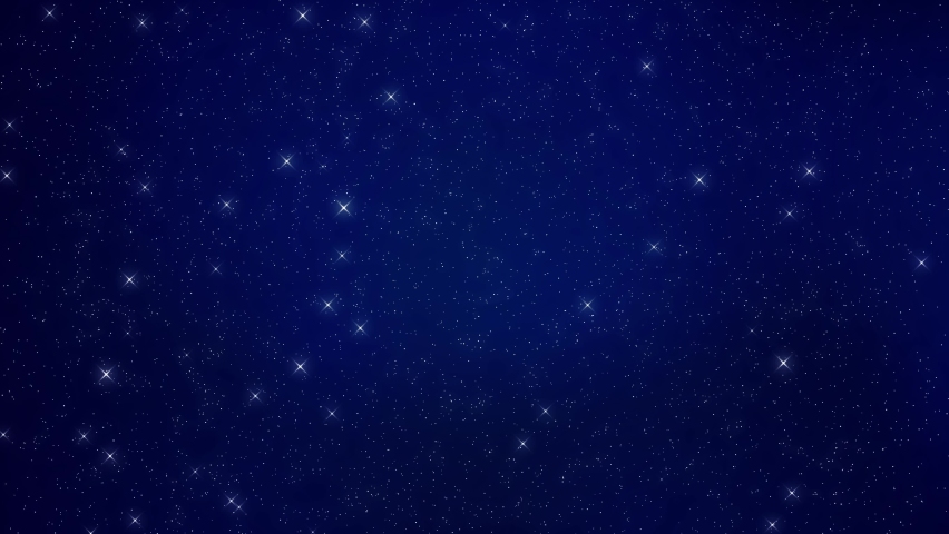 Night cosmic starry sky with twinkling stars. Cyclic background. loop starry night, glowing shinning stars, twinkle stars at night sky, dark blue gradient background animation footage