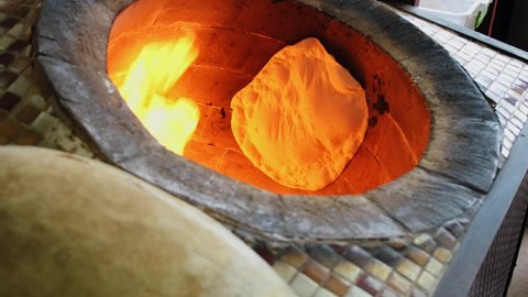 Pita Bread, Arabian Bread, Syrian Bread, Arab Khubz, Indian Flat Bread in Tandoor