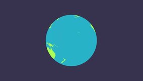 Animated illustration of a rotating earth