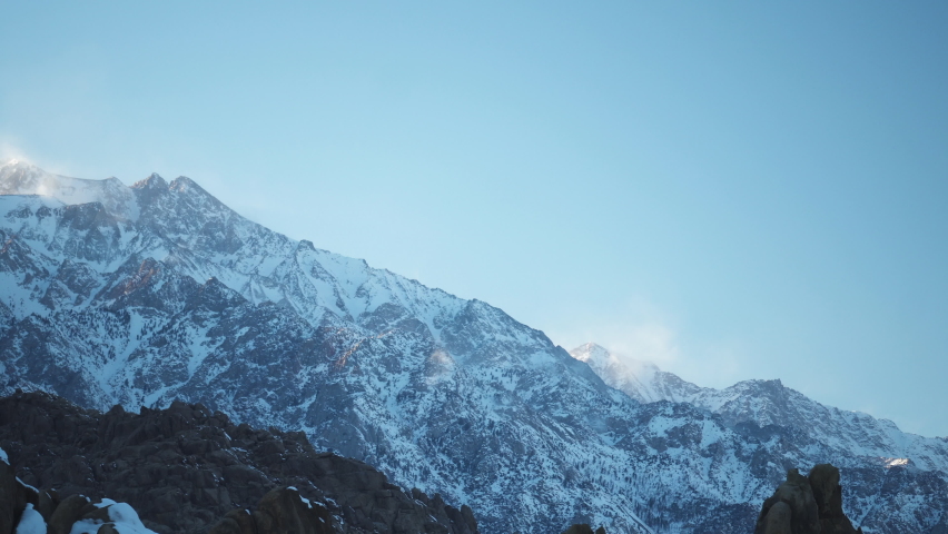 Snowy mountains, Eastern Sierra Nevada, California