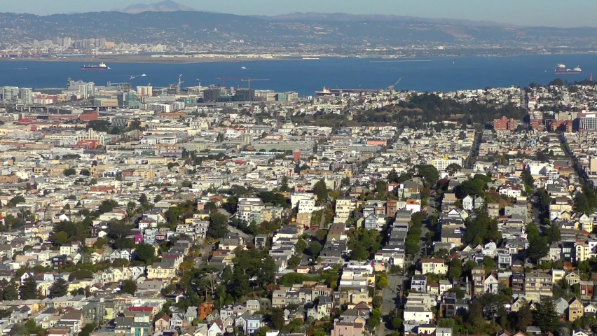 San Francisco Skyline as seen from Twin Peaks in San Francisco, California, USA
