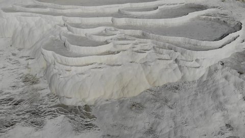 Travertine cotton mountains of Pamukkale - a snow-white Turkish miracle.