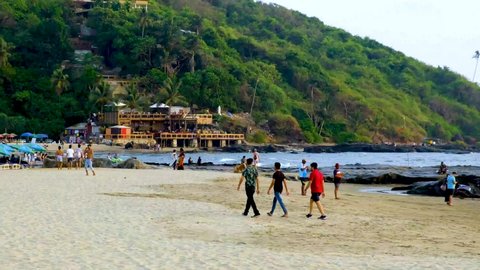 ozran beach ,goa ,India, April 15,2022 ,goa tourist place, north goa beach