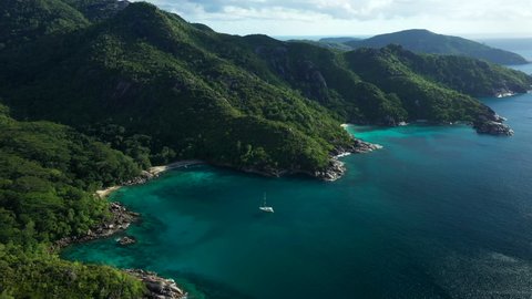 Views over Mahe Island in the Seychelles