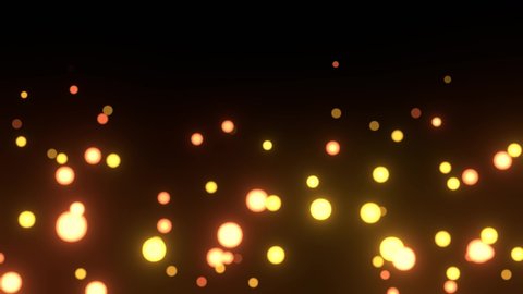 Abstract loop animation of a ball glowing red in the dark, particle background material.