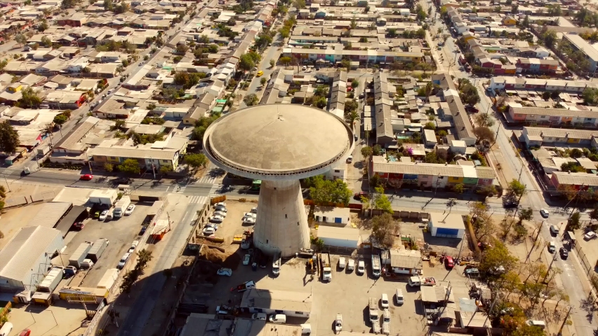 
Raised Water Pond, a building with water cup-shaped architecture that many children think is a UFO