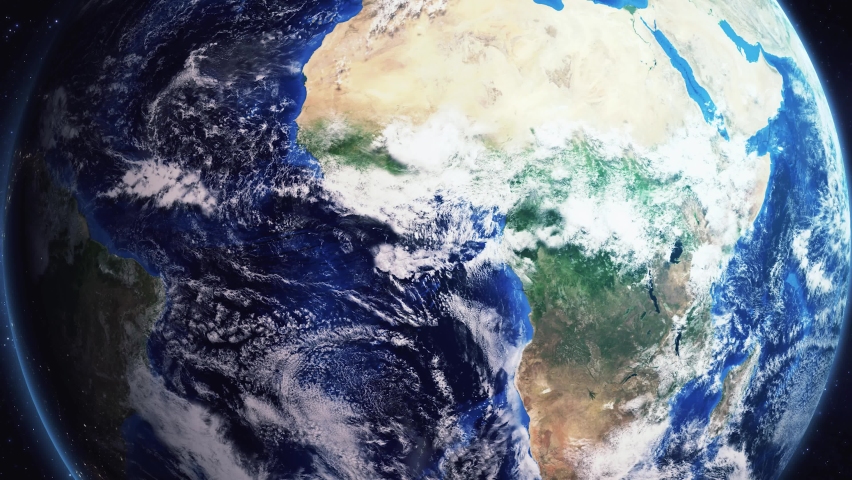 Zoom earth to the city of Cancun, Mexico from space. 3D Animation, Stock video footage.