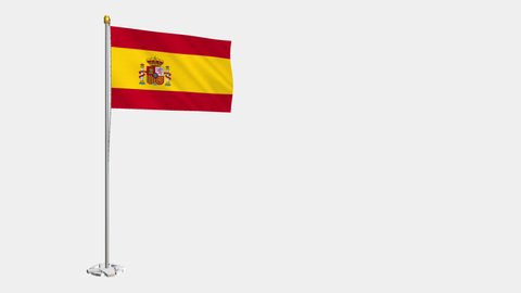 A loop video of the entire Spain flag swaying in the wind.