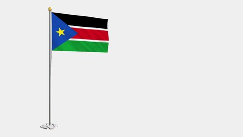 A loop video of the entire South Sudan flag swaying in the wind.