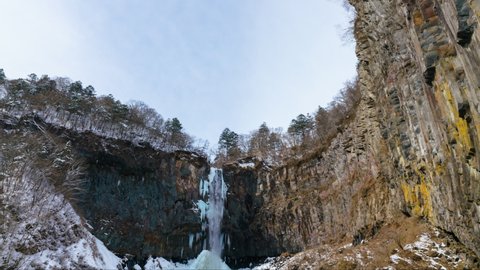 Time lapse of Kegon no Taki Falls in Nikko National Park in Tochigi Prefecture, Japan